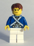 LEGO pi173 Bluecoat Soldier 5 - Sweat Drops, Reddish Brown Hair